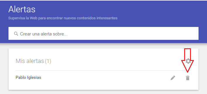 como eliminar alertas de google