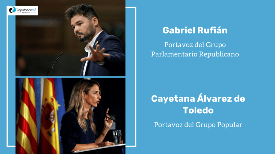 Rufián vs Álvarez de Toledo ReputationUp revela su posicionamiento online