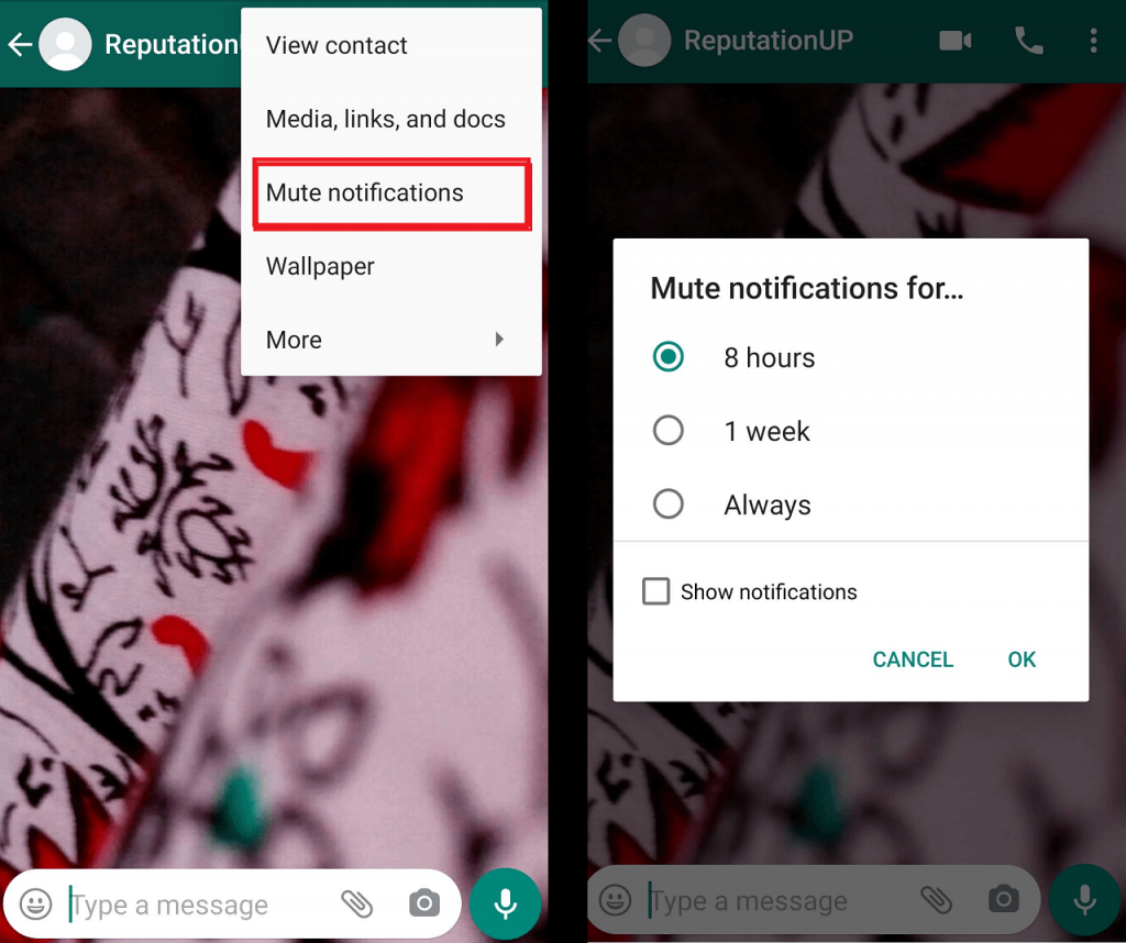 How to disappear from social networks guide whatsapp mute ReputationUP