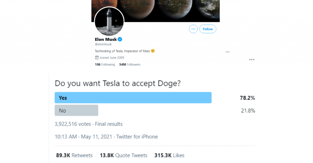 Elon Musk o ‘padrinho’ do Dogecoin ReputationUP