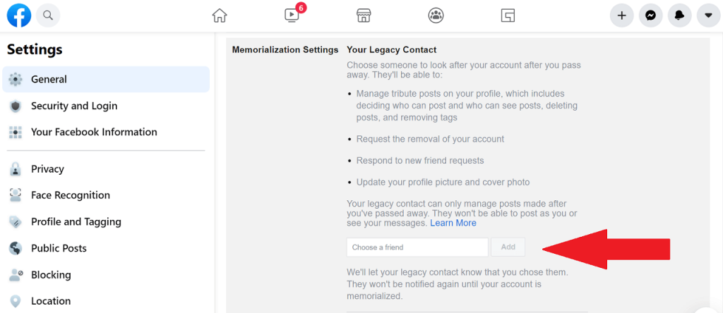 Facebook's cyber funeral guide settings ReputationUP