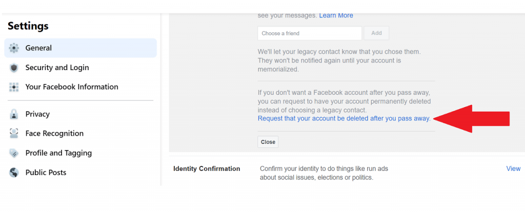 Facebook's cyber funeral guide settings request ReputationUP