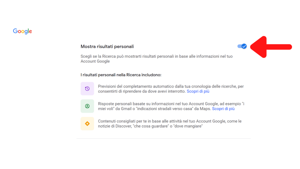 Come cancellare una previsione di ricerca Google gestisci risultati ReputationUP