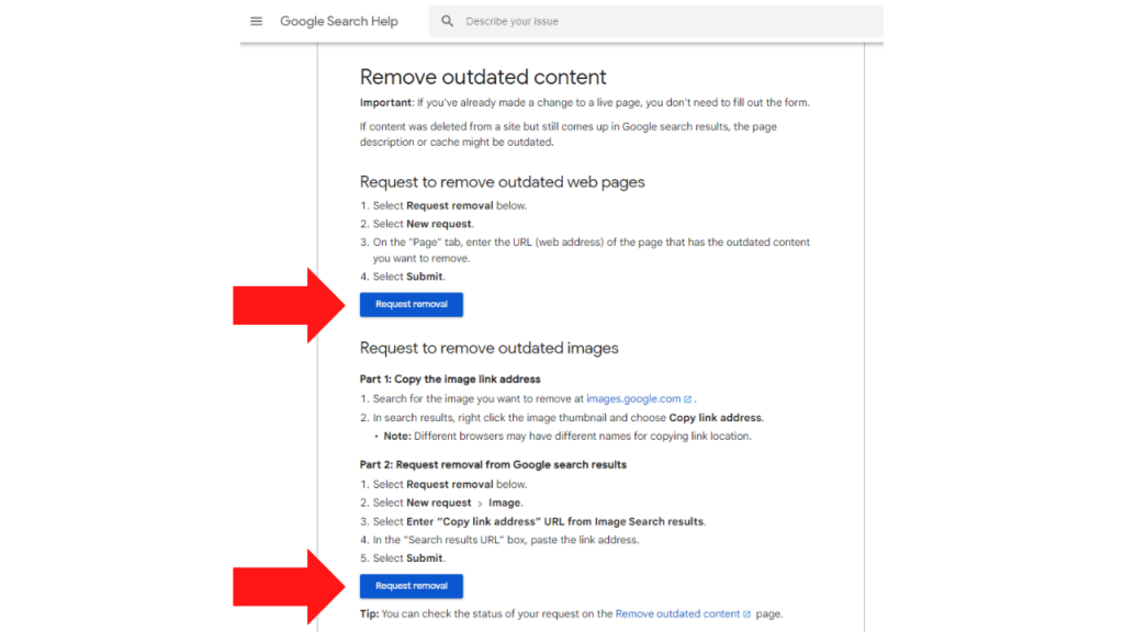 How to contact google to remove outdated negative articles from search results ReputationUP