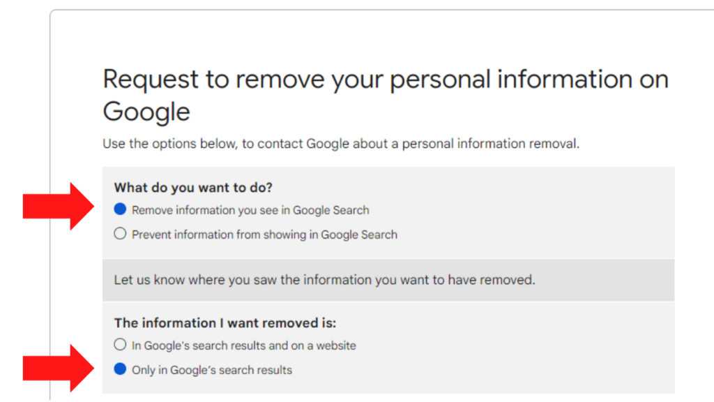 The Google Removal Request ReputationUP