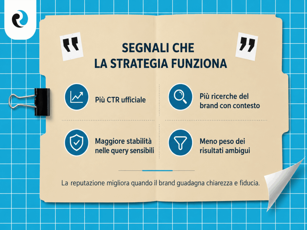 SEGNALI CHE LA STRATEGIA REPUTATIONUP