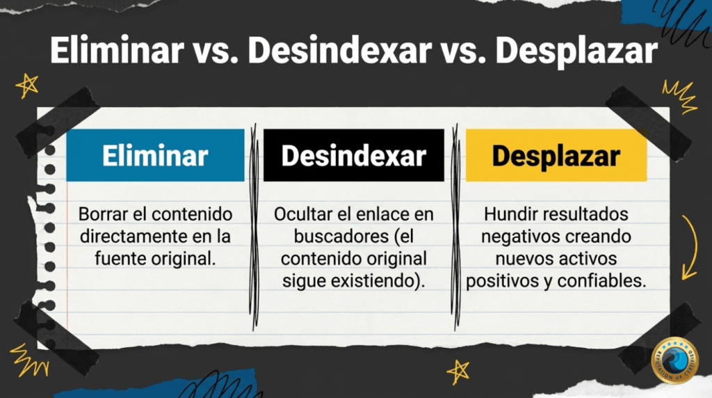 Eliminar desindexar desplazar ReputationUP