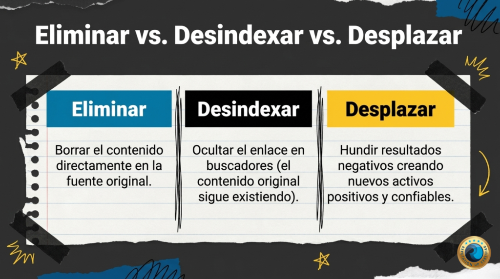 Eliminar desindexar desplazar ReputationUP
