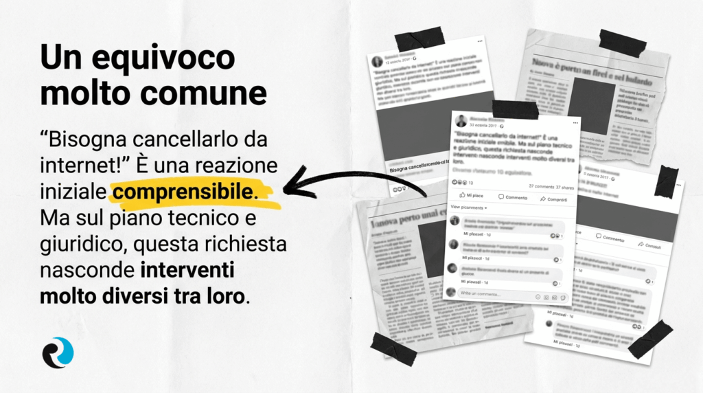 Rimozione, deindicizzazione e cancellazione Reputationup