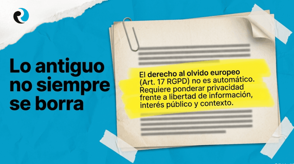 Derecho al olvido Art 17 REPUTATIONUP