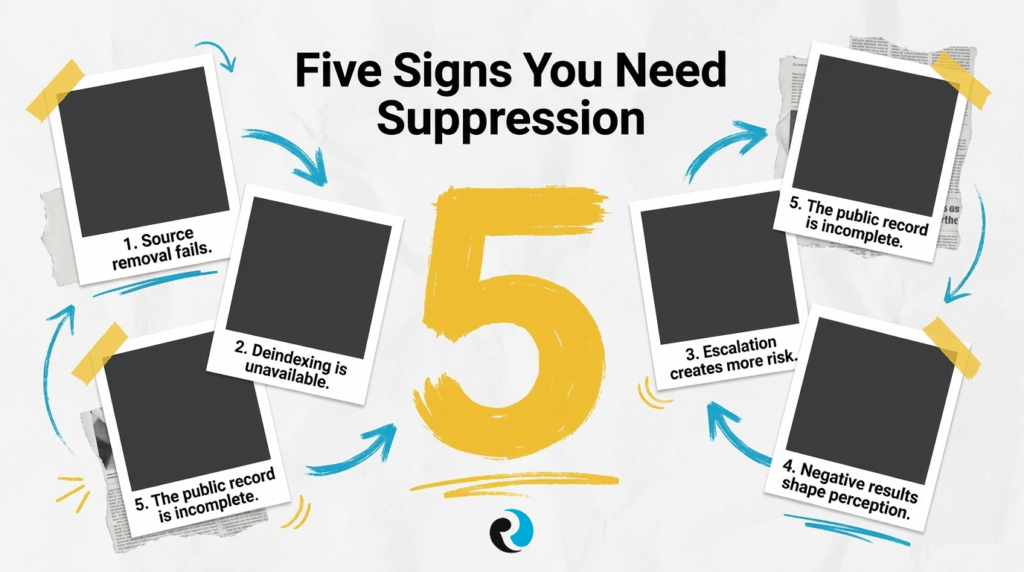five sings you need Suppression Reputationup