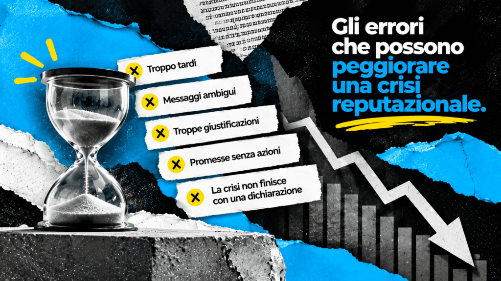Errori che aggravano una crisi reputazionale ReputationUP