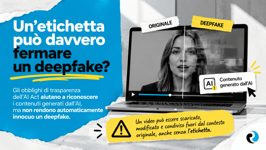Etichetta contro il deepfake ReputationUP