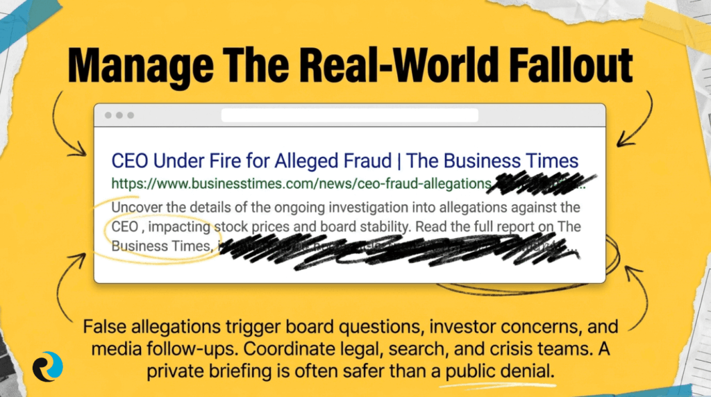 False Allegations Against Executives Manage the real world fallout ReputationUP