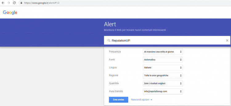 Google Alerts tool gratuito per monitorare le citazioni su google Google Alerts tool gratuito per monitorare le citazioni su google